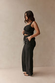 Black Relax Tailored Tie Khaleesi Pants