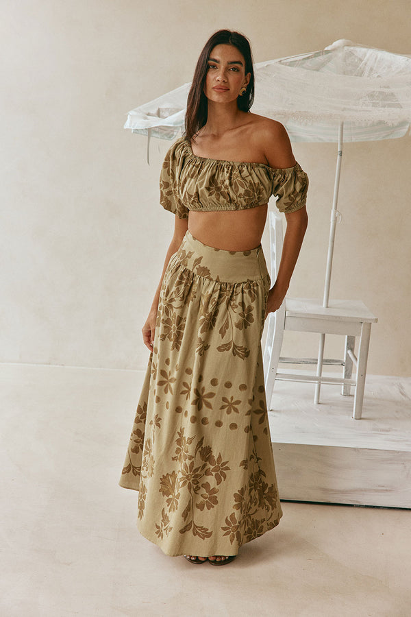 Yumi Skirt - Ancienne Green