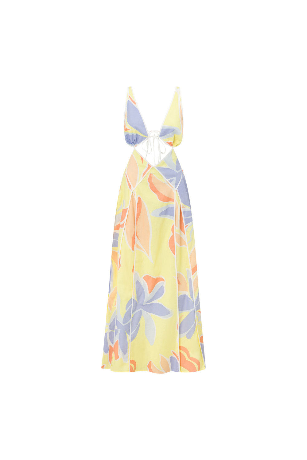 Eliska Cutout Maxi Dress  - Elia Purple Yellow Orange