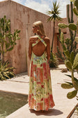 El Jardin Print Cross-Back Maxi Anita Dress