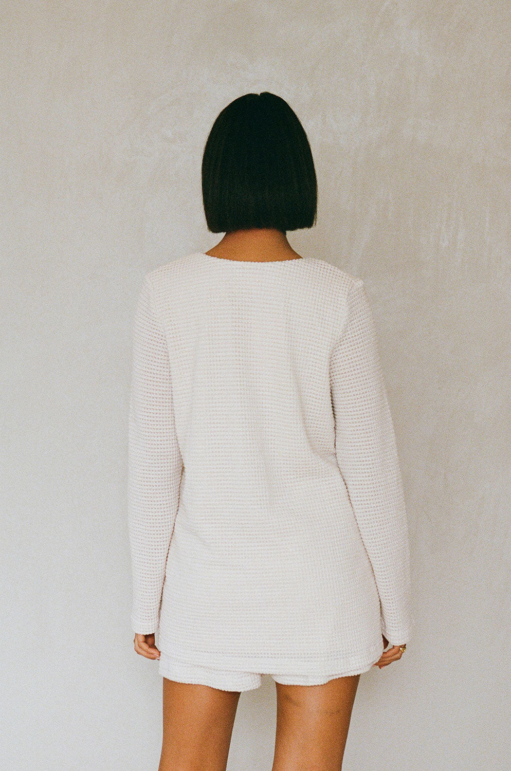 Emel Waffle Top - Beige