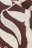 Brown and Cream Painted Tiles Print Strappy River Playsuit