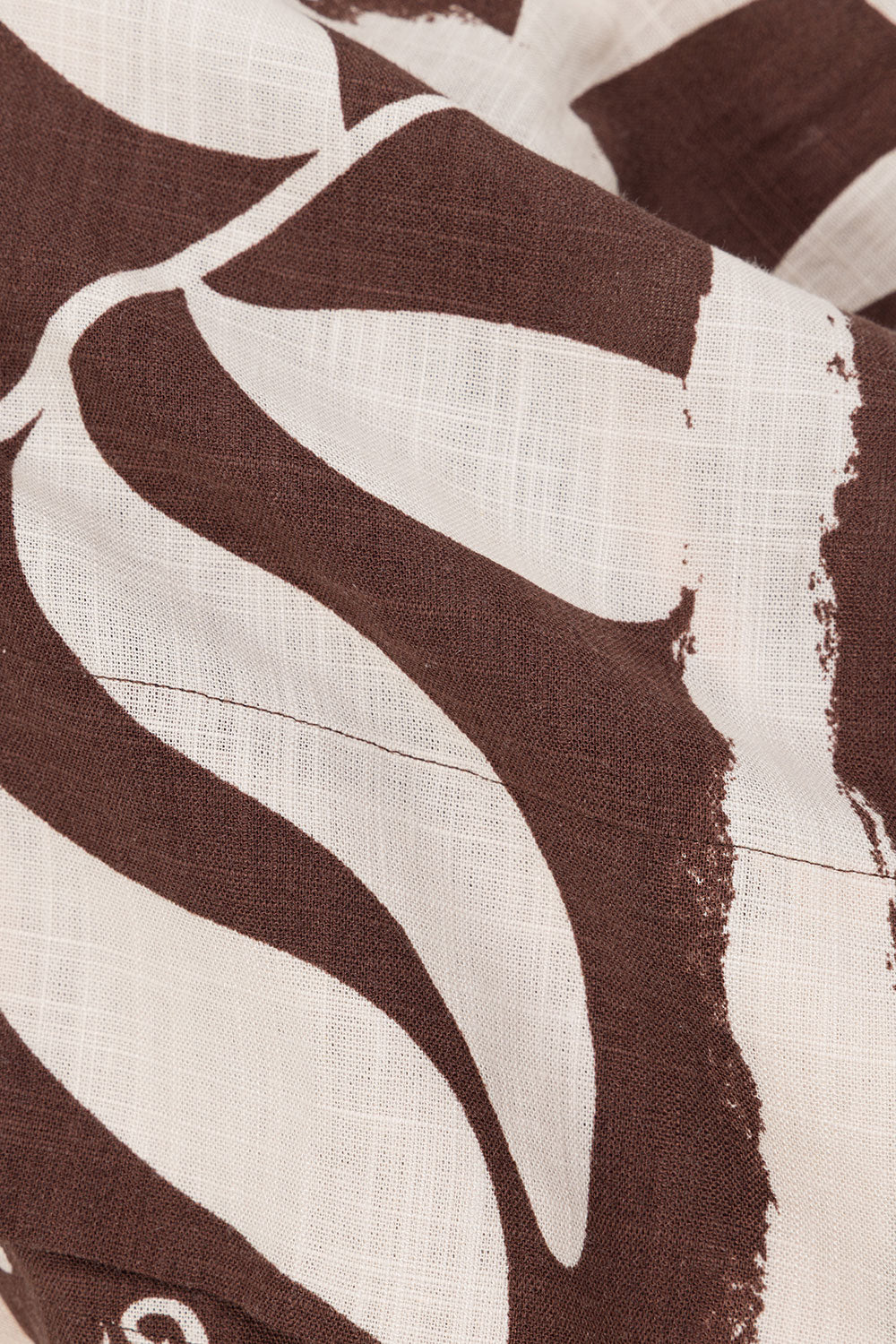 Brown and Cream Painted Tiles Print Strappy River Playsuit