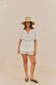 White Cheesecloth Puff Sleeve Amelia Top