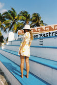 Deon Button Mini Dress - Yellow