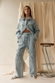 Poet Denim Pants - Light Blue - XXS