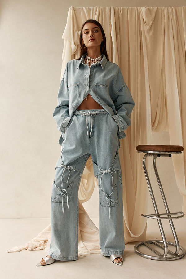 Poet Denim Pants - Light Blue