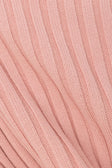 Blush Pink Ribbed Knit Short Sleeve Celine Top
