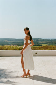 SAMPLE-Dien Wrap Skirt - White