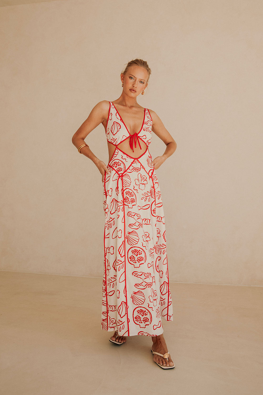 Eliska Dress - Shoreline Red