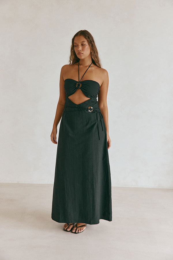 sabo skirt bridesmaid dresses Calandra V Neckline Cutout Maxi Dress