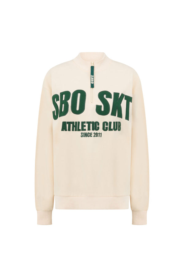 Green and Cream Fleece Oversized Vintage Kilkenny Sweater