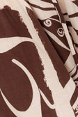 Cream and Brown Painted Tiles Print Scarlet Shorts