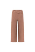 Tan Suiting Button Waist Raven Trouser Pants