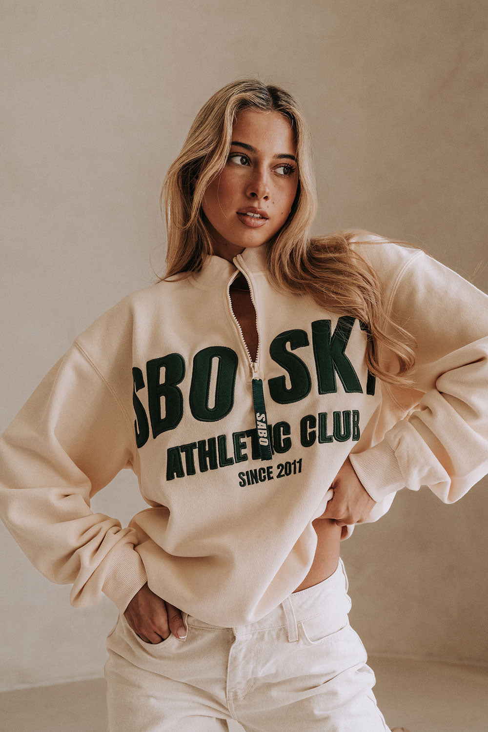 Green and Cream Fleece Oversized Vintage Kilkenny Sweater