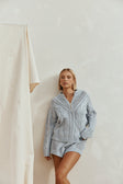 Baby Blue Knit Zip Diara Sweater