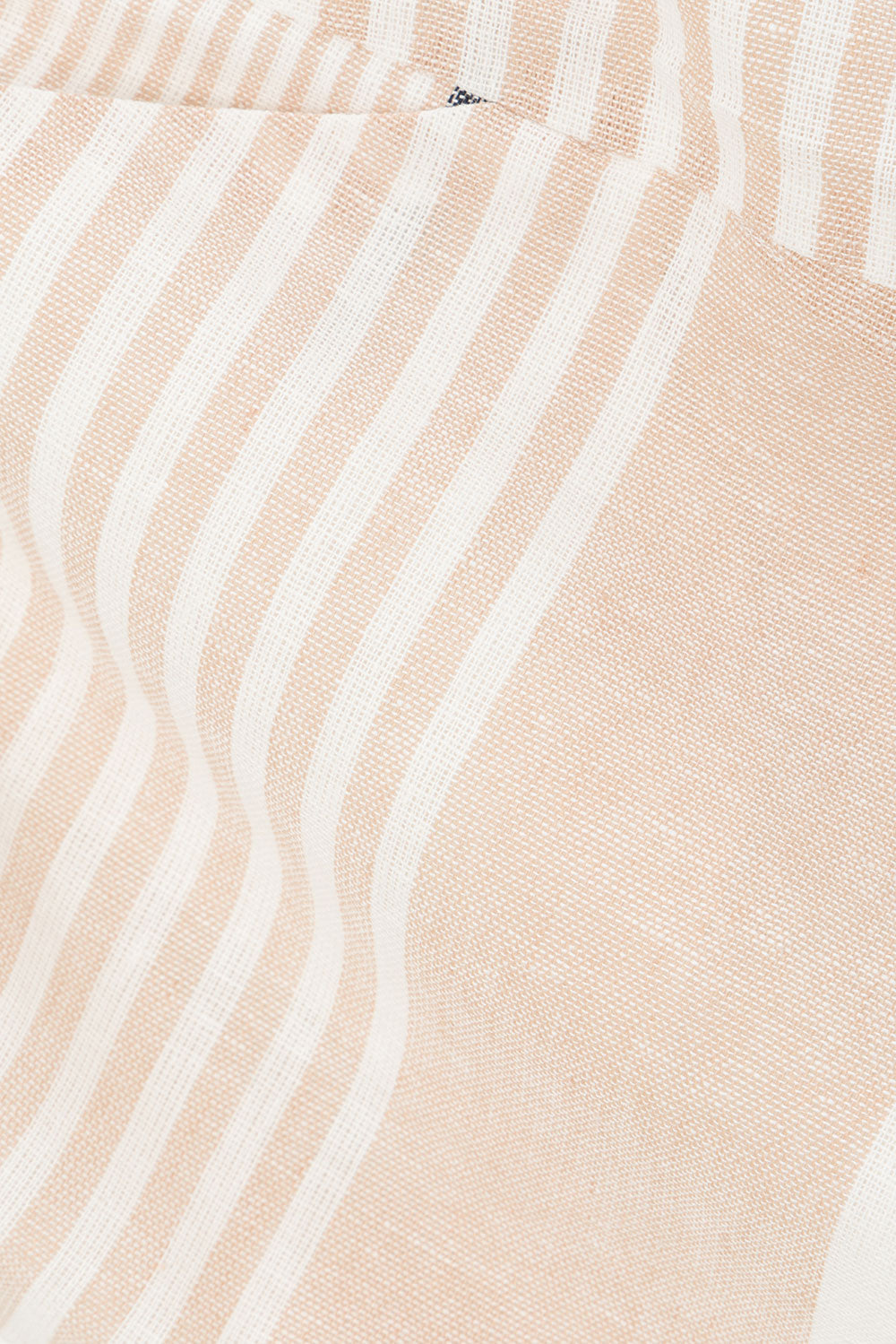 Beige Elastic High Waist Pocket Enza Shorts