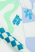 Naya Wrap Maxi Skirt - Scarf Azure, Blue, Green, White