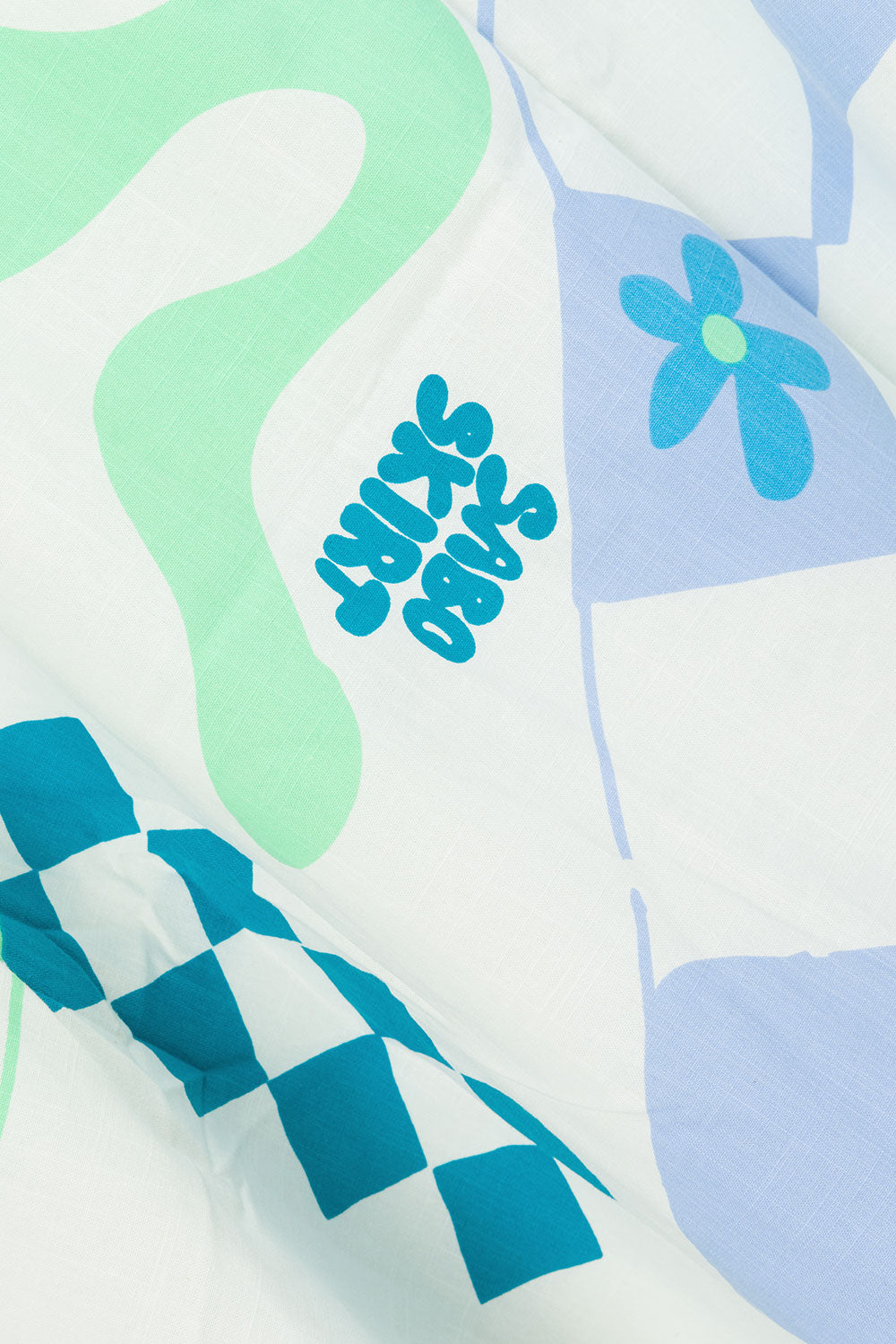 Naya Wrap Maxi Skirt - Scarf Azure, Blue, Green, White