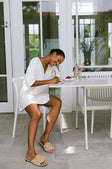 White Wrap Mini Jessie Wrap Dress