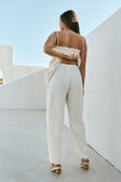 Cream High Waist Cantrell Pants