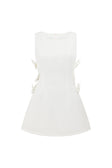 White Cut Out Bow Mini Mimi Dress
