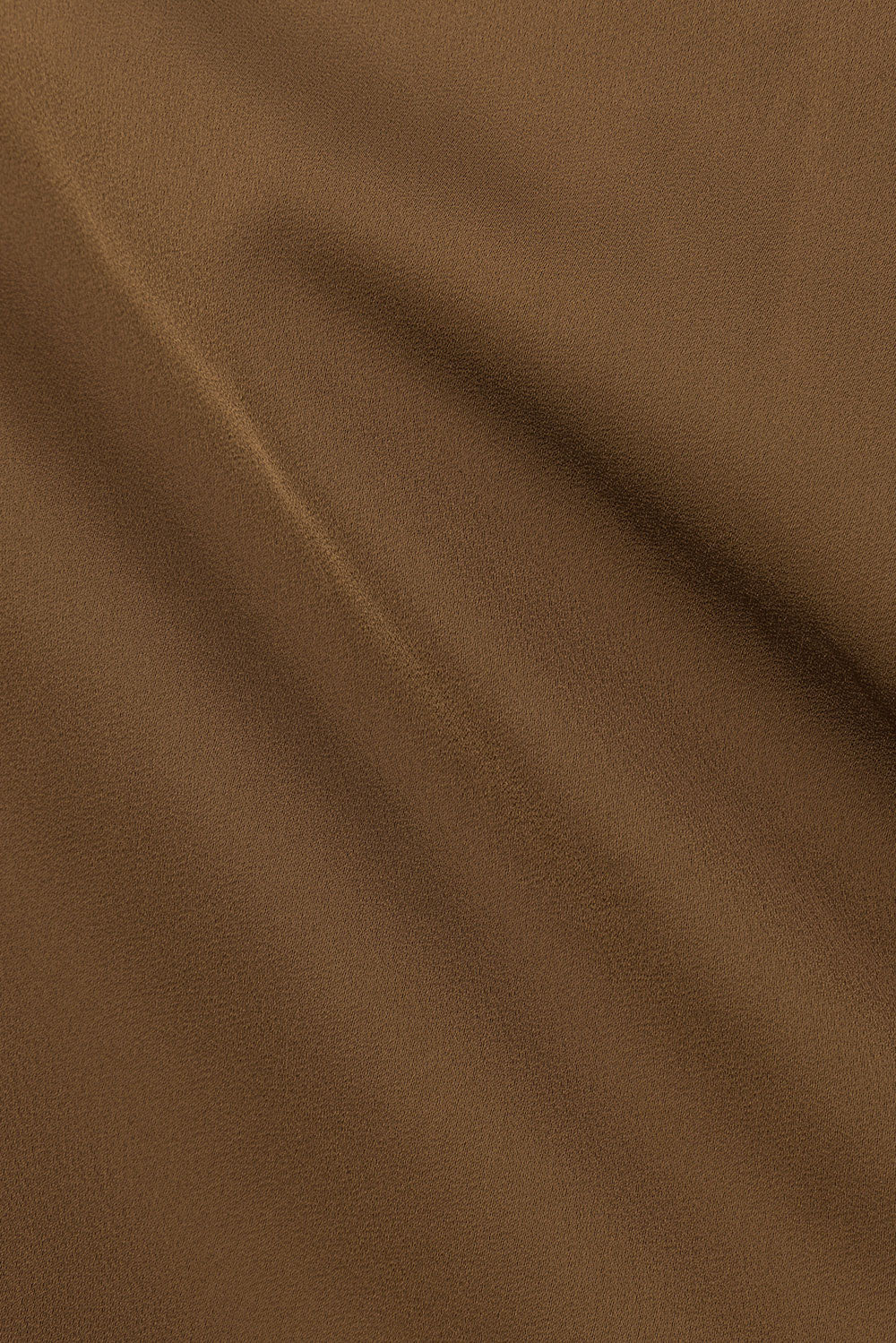 Chocolate Brown Silk Asymmetrical Mini Genoa Dress