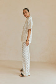 Aya Pants - White Knit