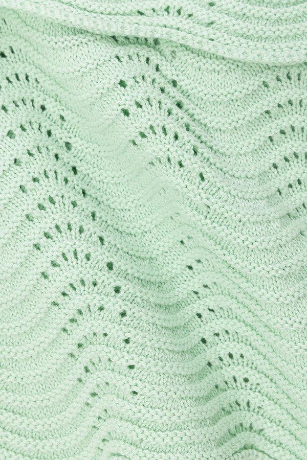 Mint Green Crochet Knit Strapless Panel Kama Top