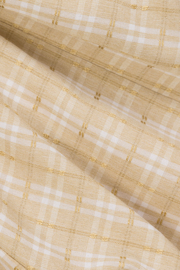 Khaki Gingham Elastic Drawstring Rylia Shorts