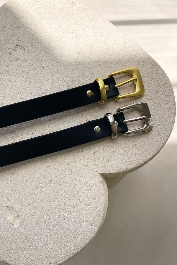 Black Buckle Thin Style Kalani Belt