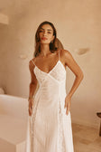 White Lace A-Line Maxi Skye Dress