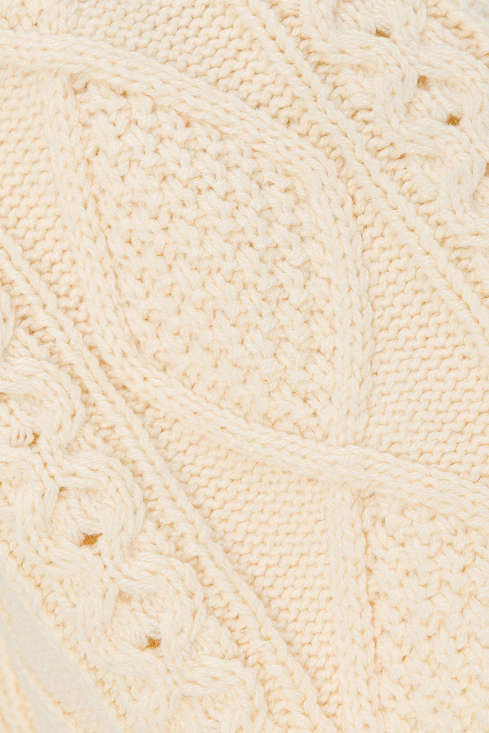 Cream Cable Knit High Waist Holli Shorts