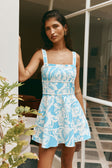White Sol Floral Print Flounce Mini Maliyah Dress