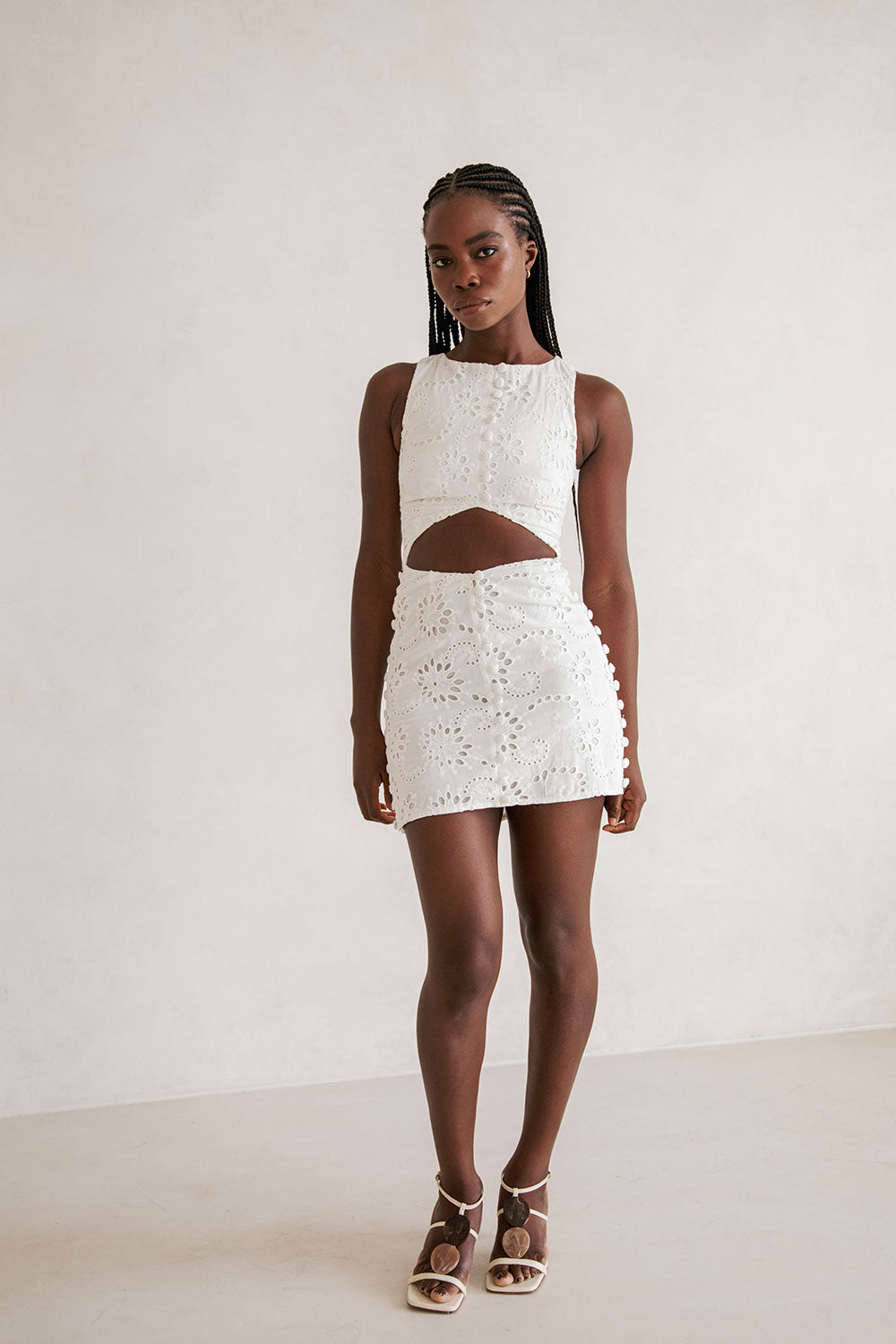 Marsielle Cutout Mini Dress - White