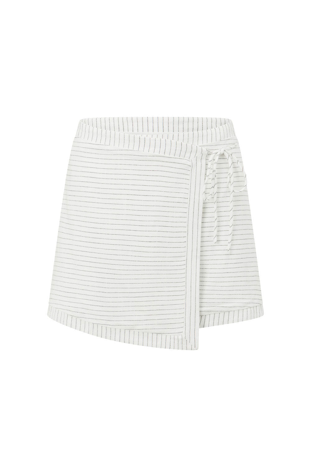 White High Waist Wrap Mini Kenny Skirt