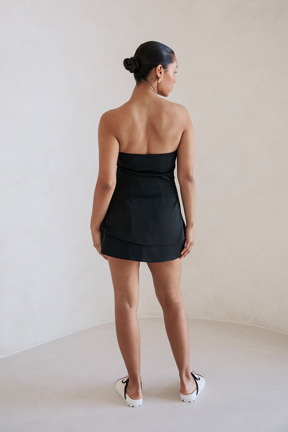 Black High Waist Wrap Mini Kleo Skirt