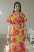 SAMPLE-Sorrenta Wrap Top - Floreale Sunny
