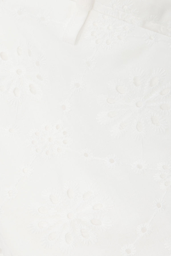 White Broderie A Line Mini Freya Skirt