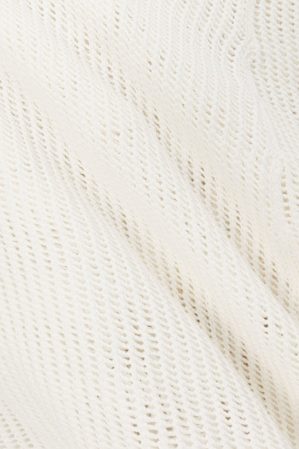 White Knit Strapless Maxi Kamari Dress