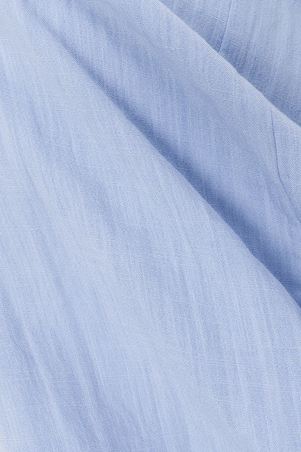 Blue Pin Tuck Pleat Maxi Ada Dress