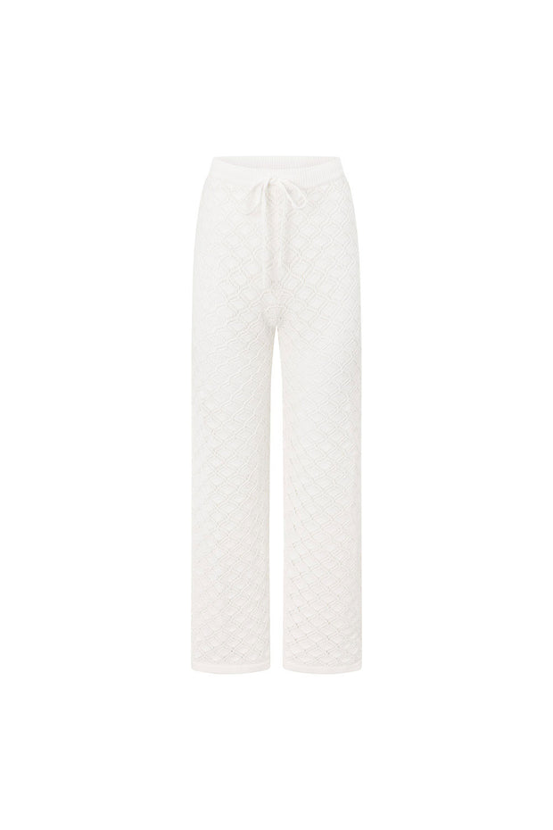 SAMPLE-Aya Pants - White Knit