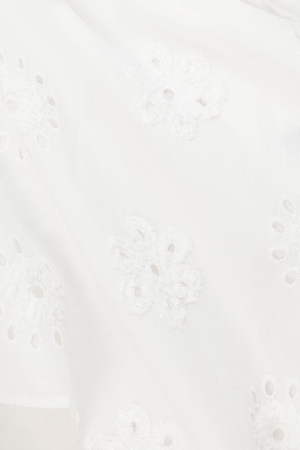 White Broderie Puff Sleeve Aveline Top