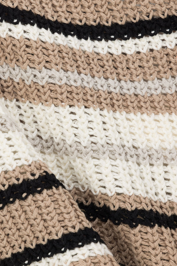 Tan and White Stripe Mini Palma Skirt