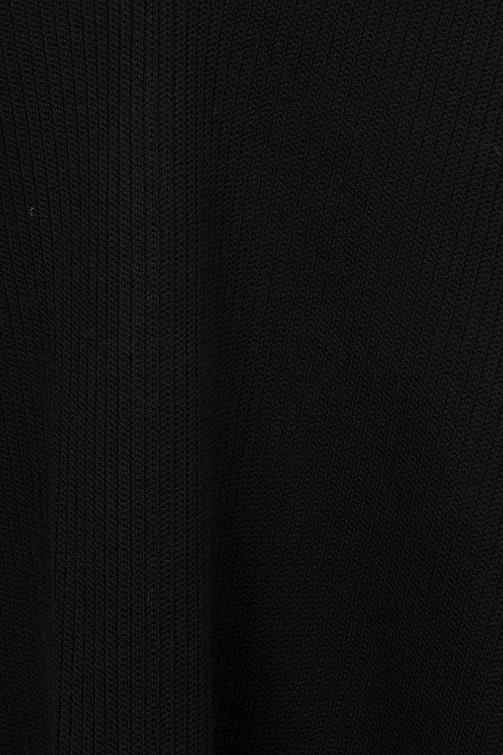 Black Ribbed Knit V Neck Lana Top