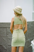 SAMPLE-Backless Giorgia Dress - Olive