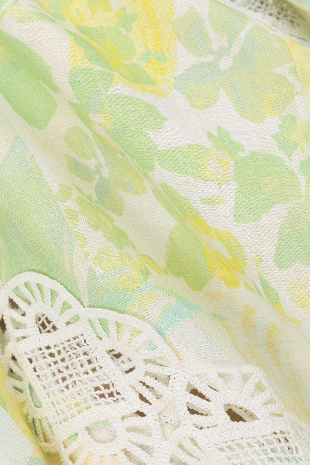 Green Fiore Festivo Print Button Up Aquila Shirt