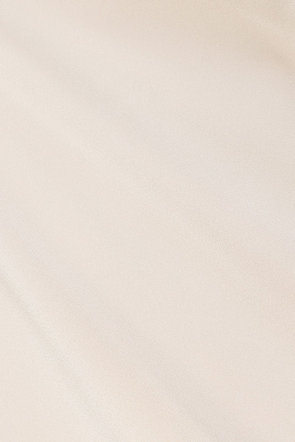 Beige Long Sleeve Mini Wrap Asoka Dress