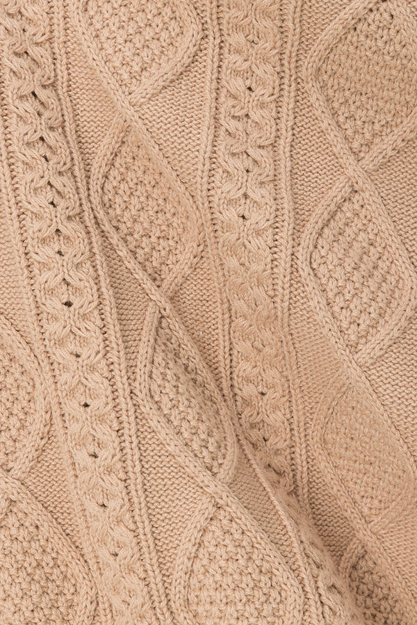 Tan Knit Long Sleeve Collar Mini Kaylan Dress