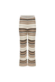 Tan and White Stripe Knit High Waist Java Pants